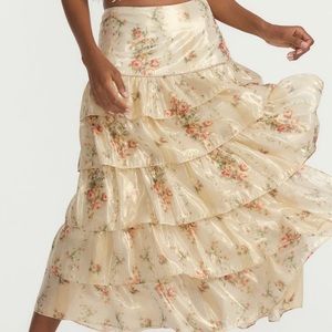 Floral midi skirt
